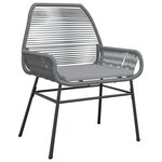 vidaXL Chaises de jardin lot de 2 avec coussins gris résine tressée