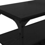 vidaXL Meuble TV Chêne noir 160 x 30 x 50 cm Bois d'ingénierie et fer