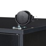 Caisson de bureau mobile avec 3 compartiments dimensions 40 x 45 x 50 cm rangement pratique en mélamine noir 13_0009882