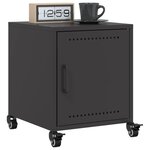 vidaXL Table de chevet noir 36x39x43 5 cm acier