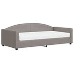 vidaXL Lit de jour avec matelas taupe 100x200 cm tissu