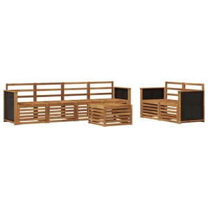 vidaXL Ensemble de canapés d'extérieur 7 pc Naturel