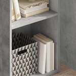 vidaXL Bibliothèque à 2 niveaux gris béton bois d'ingénierie