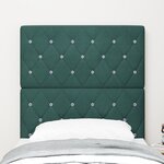 vidaXL Tête de lit LED verte foncée 80 cm Velours