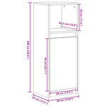 vidaXL Buffet avec LED gris béton 38x34x100 cm bois d'ingénierie