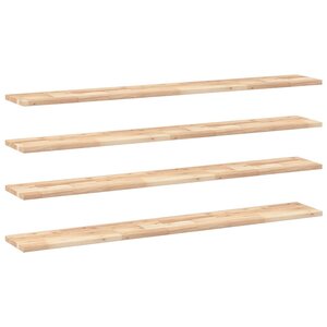 vidaXL Étagères flottantes 4 Pièces 140x20x2 cm acacia massif non traité