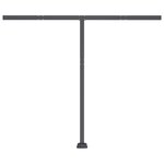 vidaXL Auvent manuel rétractable avec LED 300x250 cm Bleu et blanc