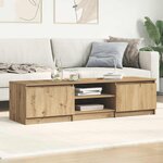 vidaXL Meuble TV chêne artisanal 140x40x36 cm bois d'ingénierie