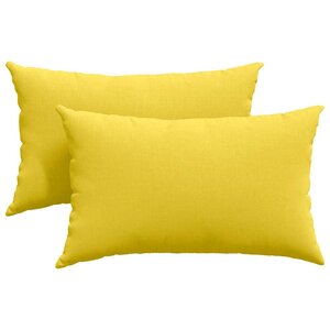 vidaXL Coussins de canapé 2 Pièces Jaune clair 50 x 30 cm tissu
