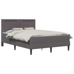 vidaXL Cadre de lit avec bandes LED Gris 120 x 200 cm Simili cuir