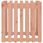 vidaXL Jardinière avec design de clôture 70x70x70 cm douglas massif