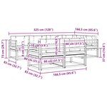 vidaXL Ensemble de canapés d'extérieur 6 pc Blanc et anthracite