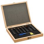 vidaXL Jeu d’outils de tournage indexables 12 Pièces 12x12 mm 80 mm