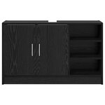 vidaXL Cabinet de Lavabo Chêne Noir 90x29x55 cm Bois d'Ingénierie