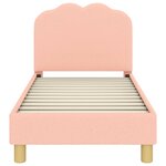vidaXL Cadre de lit pour tout-petit avec tête de lit Rose 70 x 140 cm