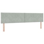 vidaXL Tête de lit LED Gris Clair Set de 2 Gris clair Tissu  Bois 200 cm