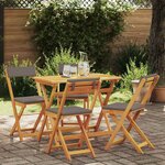 vidaXL Ensemble bistrot 5 Pièces Marron Bois d'acacia massif