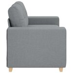 vidaXL Canapé causeuse gris clair 120 cm tissu