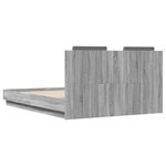vidaXL Cadre de lit sans matelas sonoma gris 120x190 cm