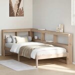 vidaXL Lit bibliothèque sans matelas 90x200 cm bois de pin massif