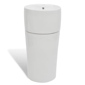 Vasque à trou de trop-plein/robinet céramique Blanc pour salle de bain