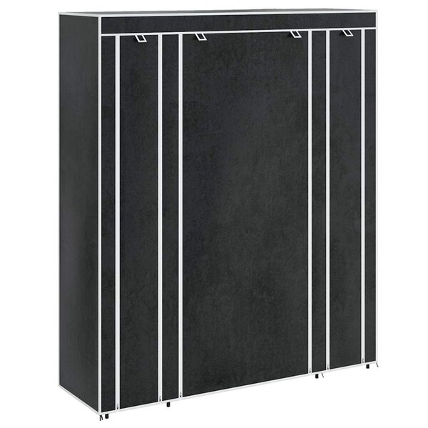 vidaXL Armoire avec compartiments et tiges 45 x 150 x 176 cm Noir