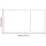 vidaXL Écran de balcon 110 x 400 cm Tissu Oxford Rectangulaire Rouge