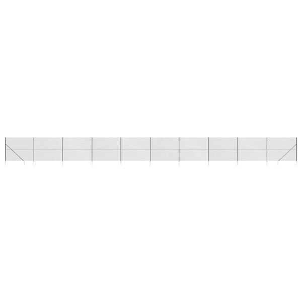 vidaXL Clôture à mailles losangées avec ancrage anthracite 1 8x25 m