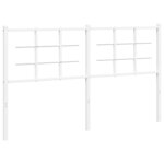 vidaXL Tête de lit métal blanc 160 cm
