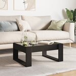vidaXL Table basse avec LED infini noir 70x53x30 cm
