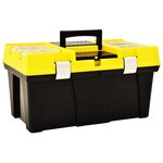 vidaXL Boîte à outils Plastique 595x337x316 mm Jaune