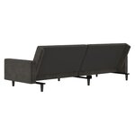 vidaXL Canapé-lit à 2 places gris foncé velours
