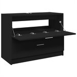 vidaXL Armoire d'évier noir 78x37x59 cm bois d'ingénierie