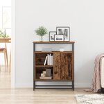 Buffet vidaXL en vieux bois 69x35x80 cm en bois d'ingénierie et en acier