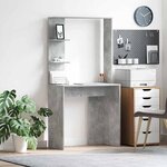 vidaXL Bureau Gris béton 78.5 x 37 x 154.5 cm Bois d'ingénierie