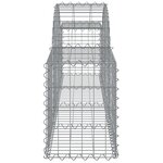 vidaXL Paniers à gabions arqués 2 Pièces 200x30x40/60 cm Fer galvanisé