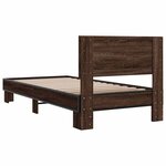 vidaXL Cadre de lit sans matelas chêne marron 75x190 cm