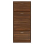 vidaXL Armoire à chaussures Chêne marron 63x24x147cm Bois d'ingénierie
