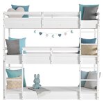 Lit superposé triple 90x200 avec matelas