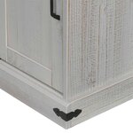 vidaXL Buffet HALDEN porte coulissante blanc 80x40x80 cm bois massif