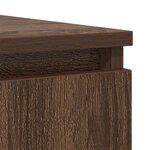 vidaXL Buffet avec tiroirs chêne brun 100 5x35x76 cm bois d'ingénierie