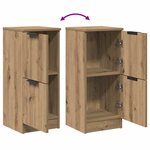 vidaXL Buffets 2 Pièces chêne artisanal 30x30x70 cm bois d'ingénierie