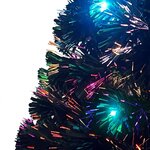 vidaXL Arbre de Noël pré-éclairé avec support et LED 210 cm fibre optique