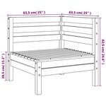 vidaXL Canapé d'angle de jardin bois de pin massif