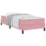 vidaXL Lit à ressorts avec matelas Rose 80 x 210 cm tissu