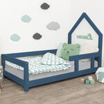 Lit cabane enfant POPPI 140 x 200 bleu marine 1