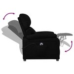 vidaXL Fauteuil inclinable électrique Noir Tissu