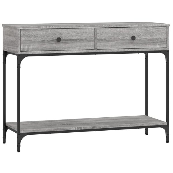 vidaXL Table console sonoma gris 100x34 5x75 cm bois d'ingénierie