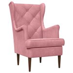 vidaXL Fauteuil Rose Velours