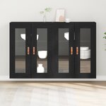 vidaXL Meubles muraux 2 Pièces en chêne noir 69 5 x 34 x 90 cm en bois technique.